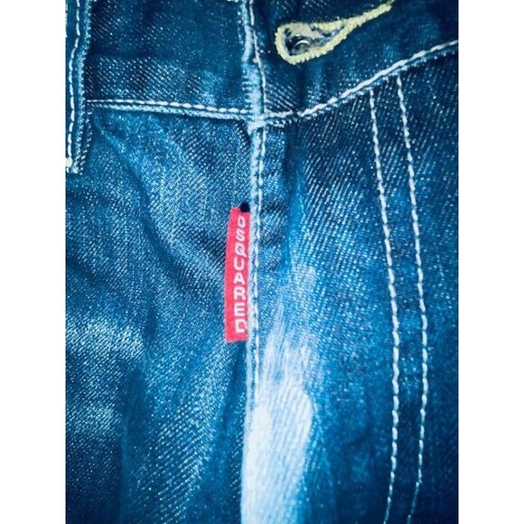 Dsquared2 Jeans Mens 50 Slim Fit Button Fly Distressed Paint Italy Fits 32x32 - Picture 14 of 16
